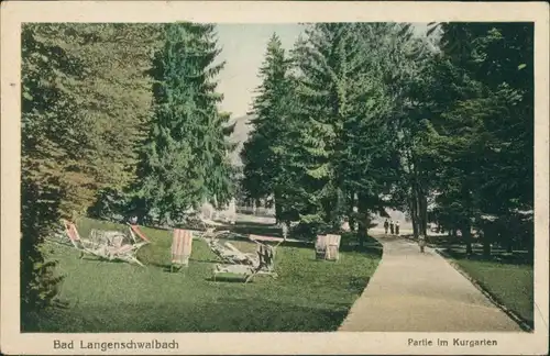 Ansichtskarte Bad Schwalbach Kurgarten - Liegestühle 1928