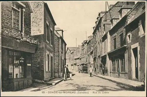 CPA Condé-sur-Noireau Rue du Chene/Straße 1926