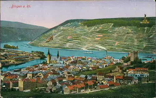 Ansichtskarte Bingen am Rhein Stadtpartie 1913