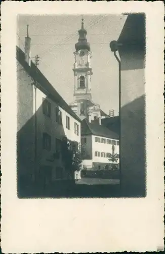 Ansichtskarte Altenmünster Straßenpartie mit Kirche 1928