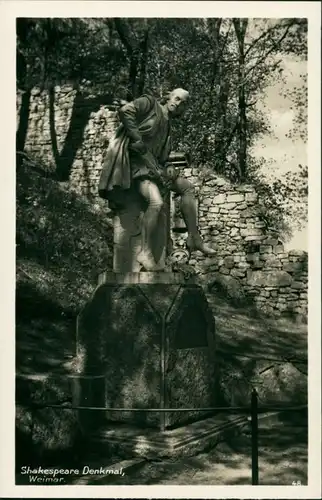 Ansichtskarte Weimar Shakespeare Denkmal 1932