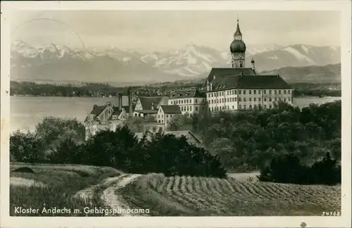 Ansichtskarte Andechs Fotokunst - Fotomontage Kloster 1932