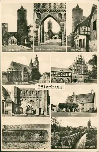 Ansichtskarte Jüterbog MB: Tore, Straßen etc. 1938