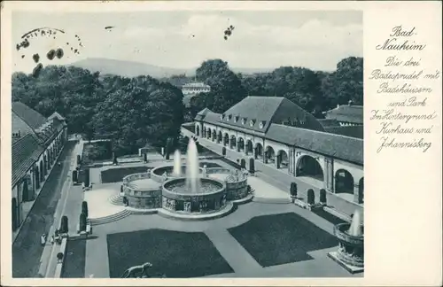 Ansichtskarte Bad Nauheim Kuranlagen 1938