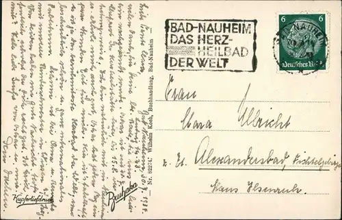 Ansichtskarte Bad Nauheim Kuranlagen 1938