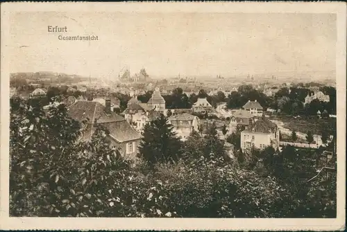Ansichtskarte Erfurt Stadtpartie - Villen 1920