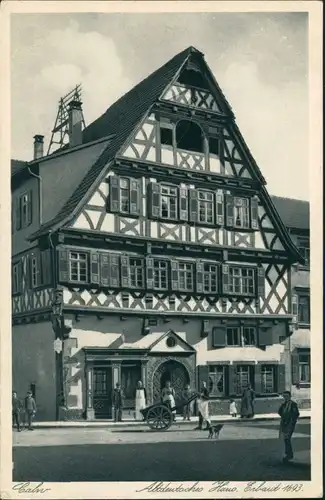 Ansichtskarte Calw Partie am altdeutschen Haus 1928