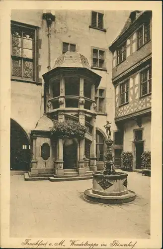 Ansichtskarte Frankfurt am Main Wendeltreppe im Römerhof 1925