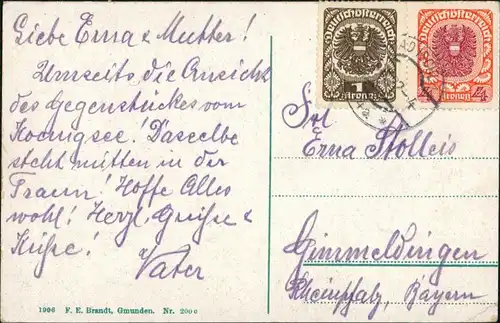 Ansichtskarte Bad Ischl Partie am Kreuzstein 1932