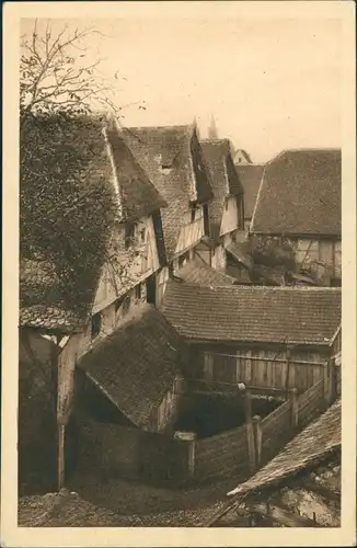 Ansichtskarte Rothenburg ob der Tauber Blick vom Wehrgang aus bei Schütt 1928