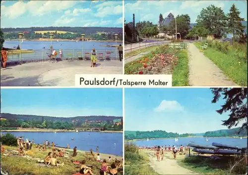 Paulsdorf-Dippoldiswalde Stausee, HO-Gaststätte "Seeblick", Strandbad, Badestelle am Campingplatz 1982