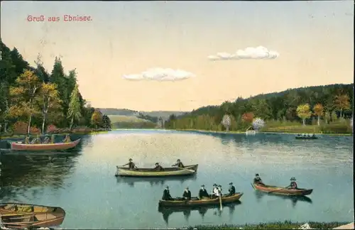 Ansichtskarte Ebnisee-Welzheim Ruderer auf dem Ebnisee 1925