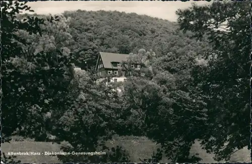 Altenbrak Umland-Ansicht Partie am Diakonissen Genesungsheim DDR Postkarte 1958