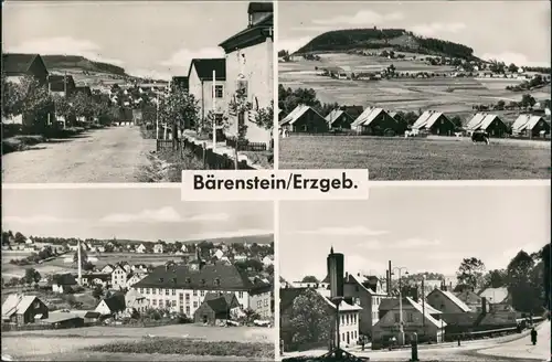 Bärenstein (Erzgebirge) DDR Mehrbild-AK mit 4 Echtfoto-Ansichten 1959