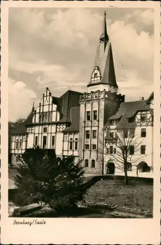 Bernburg (Saale) Partie a.d. FDGB-Kuranstalt DDR Postkarte 1958/1957