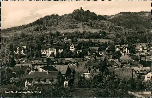 Bad Blankenburg Bad Blankenburg Panorama mit Burg DDR Postkarte 1957