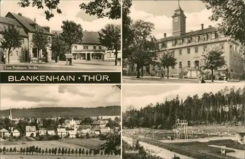 Blankenhain Stadtteilansichten   4 Fotos ua. Schwimmbad, Freibad 1971/1970