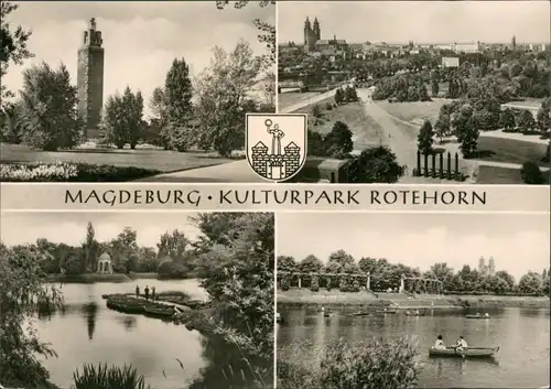 Werder-Magdeburg Stadtpark/Kulturpark Rotehornpark DDR Mehrbild-AK 1969