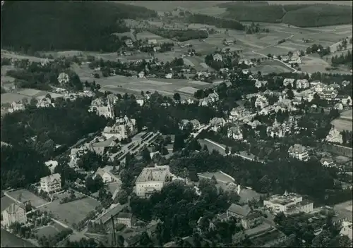 Postcard Bad Flinsberg Świeradów-Zdrój Luftbild Bahnpost 1936