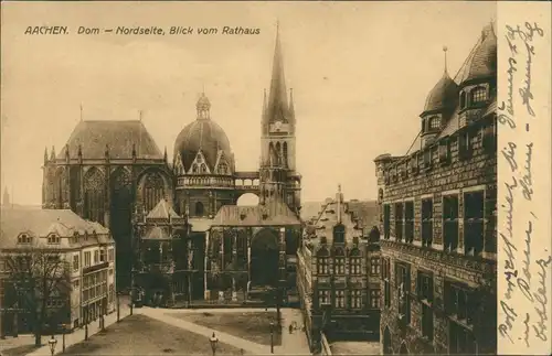 Ansichtskarte Aachen Aachener Dom - Straße 1926