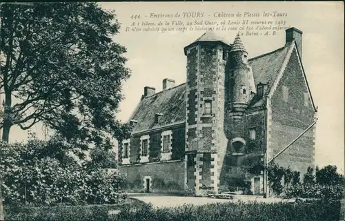 CPA Tours Chateau de Piessis 1913