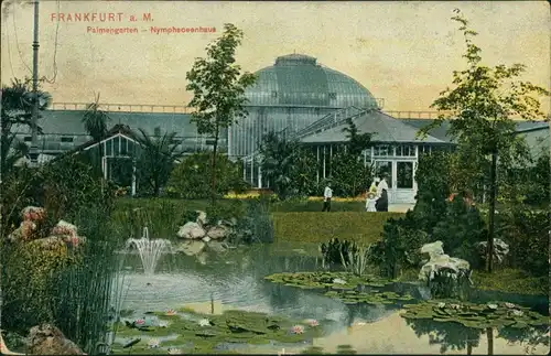 Ansichtskarte Frankfurt am Main Palmengarten - Seerosen 1908
