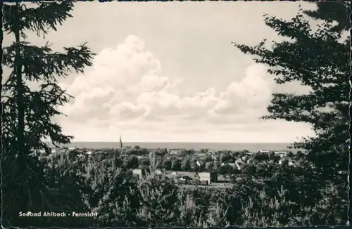 Ansichtskarte Ahlbeck (Usedom) Panorama-Fernansicht DDR Postkarte 1958