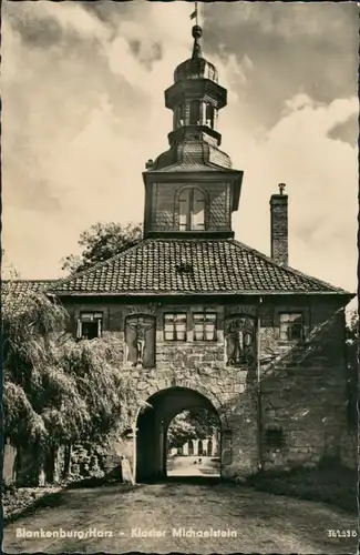 Blankenburg (Harz) Torbogen am Kloster Michaelstein DDR Postkarte 1956