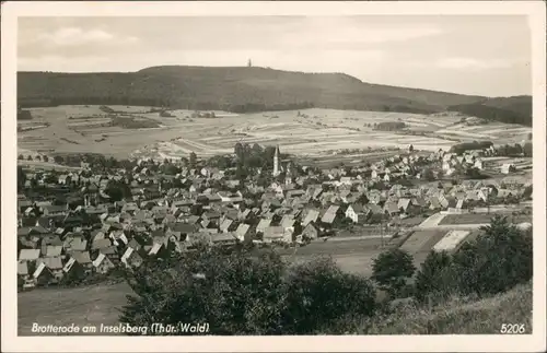 Brotterode Gesamtansicht Blick Inselsberg Th. Wald DDR Postkarte 1960/1956