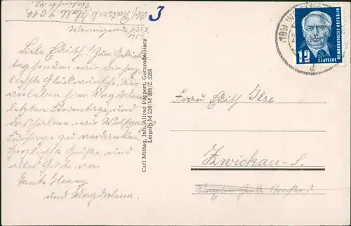 Ansichtskarte Wernigerode Umland-Ansicht Christianental DDR Postkarte 1955