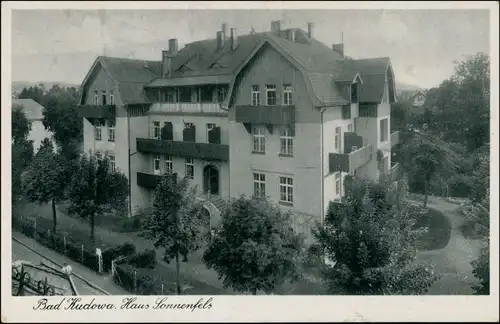 Postcard Bad Kudowa Kudowa-Zdrój Haus Sonnenfels 1941