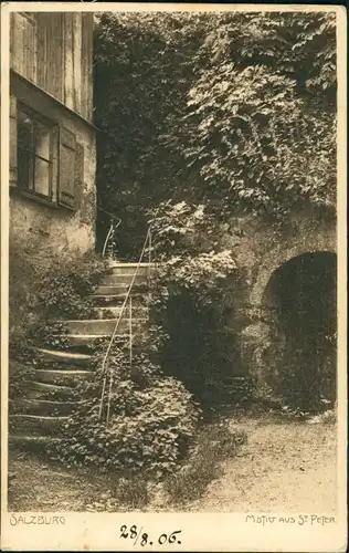 Ansichtskarte Salzburg Motiv aus St. Peter 1907