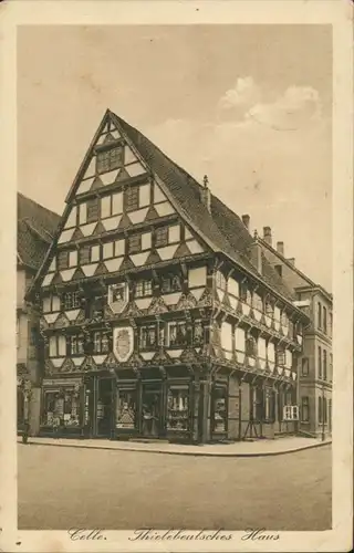 Ansichtskarte Celle Straße - Thielebeutsches Haus 1917