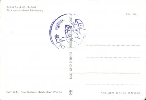 Ansichtskarte Burgk (Saale) Blick über die Saale auf das Schloß 1976
