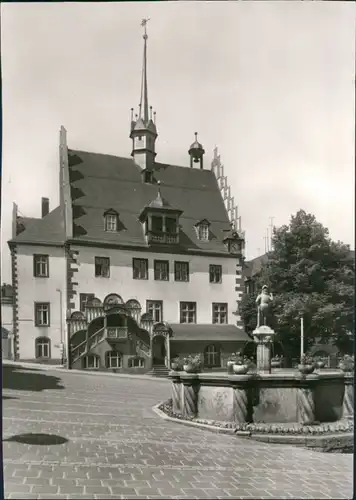 Ansichtskarte Pößneck Rathaus 1977