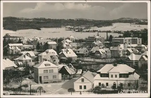 Postcard Bad Bielohrad Lázně Bělohrad Stadt im Winter 1934