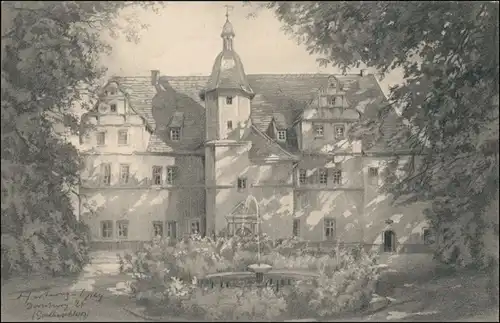 Ansichtskarte Camburg-Dornburg-Camburg Das Goetheschloß - Künstlerkarte 1912
