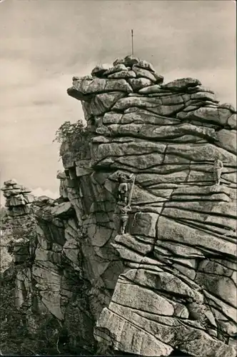 Ehrenfriedersdorf Naherholungsgebiet Greifensteine DDR Postkarte 1963/1958