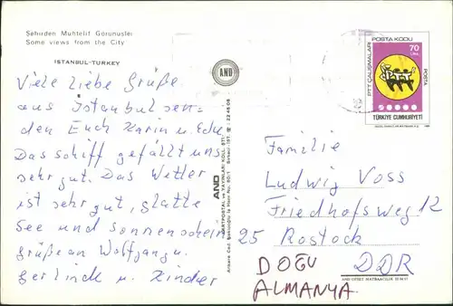 Istanbul Konstantinopel | Constantinople  Postcard, Strassen Moscheen uvm. 1985