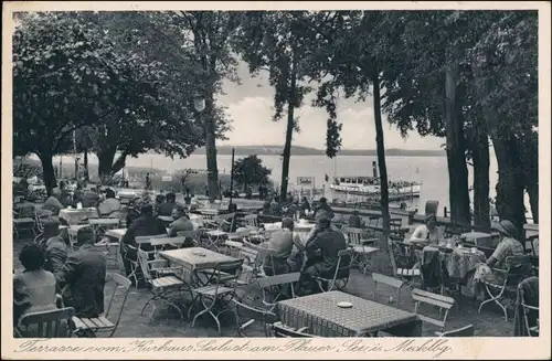 Ansichtskarte Plau (am See) Terrasse - Kurhaus 1934