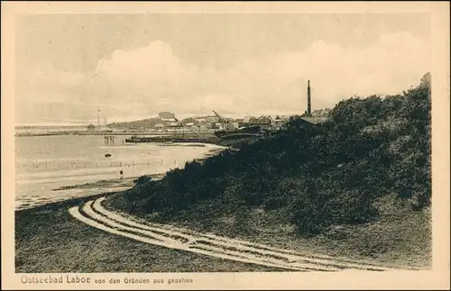 Ansichtskarte Laboe von den Gründen aus gesehen 1923