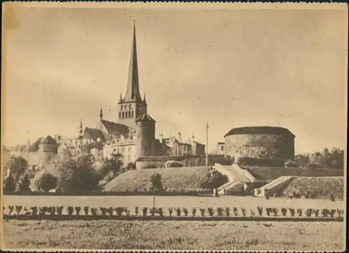 Postcard Reval Tallinn (Ревель) St. Olai und Dicke Margarete 1942