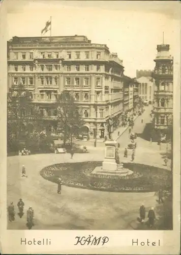 Postcard Helsinki Helsingfors Straßenpartie - Hotel Kämp 1942