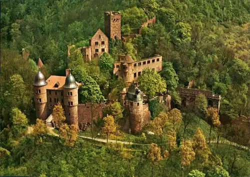 Ansichtskarte Wertheim Flugbild Luftbild des Schlosses 1995