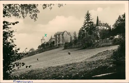 Finsterbergen-Friedrichroda Blick auf die Kurhäuser DDR Postkarte 1957