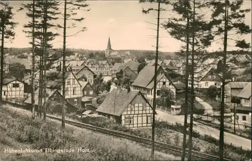 Elbingerode-Oberharz am Brocken Teilansicht Strassen Ansicht Wohnhäuser   1964