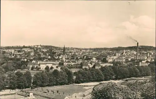 Ansichtskarte Gera Panorama-Ansicht Postkarte DDR s/w AK 1962