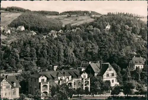 Bad Gottleuba-Berggießhübel Ernst Thälmann Straße, Augustusberg, Postkarte DDR 1961