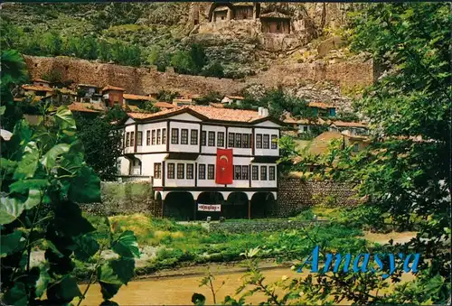 Postcard Amasya Άμάσεια Amáseia Kentten bir görünüm 1989