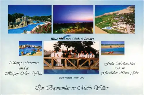 Antalya Blue waters Club & Resort Multi-View Christmas Postcard 2000
